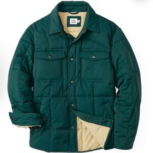 Flint and Tinder Forest Green Quilted Puffer Jacket